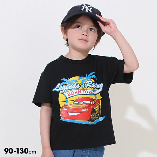 Japanese BDL x Disney Cars Printed Short-Sleeved Top (90-130cm) for Boys (Summer TOPS) 