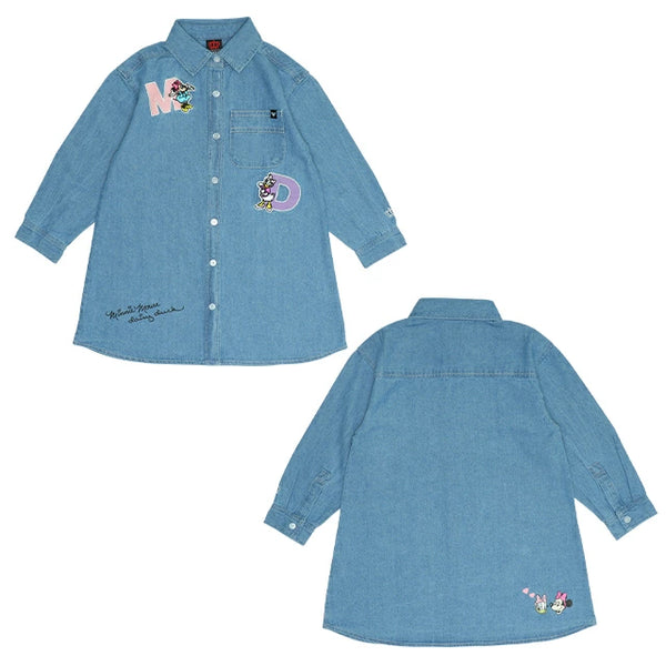 日本童裝 BDL x Disney 親子裝 米妮牛仔襯衫裙 90-130cm 女童款 夏季 DRESSES