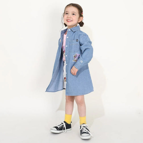 日本童裝 BDL x Disney 親子裝 米妮牛仔襯衫裙 90-130cm 女童款 夏季 DRESSES