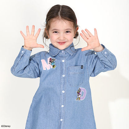 Japanese BDL x Disney Minnie Mouse Denim Shirt Dress (90-130cm) for Girls Summer 
