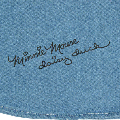Japanese BDL x Disney Minnie Mouse Denim Shirt Dress (90-130cm) for Girls Summer 