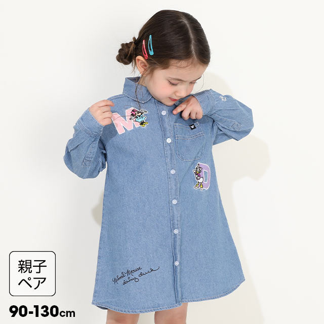 日本童裝 BDL x Disney 親子裝 米妮牛仔襯衫裙 90-130cm 女童款 夏季 DRESSES