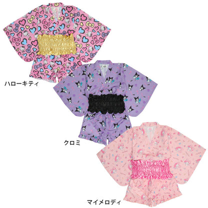 BDL x Sanrio Yukata (Japanese Kimono) 90-140cm for Girls Summer TOPS PANTS (Japanese Summer Festival Special) 