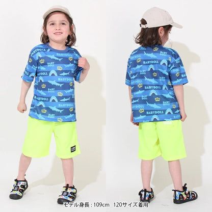 Japanese children's clothing BDL lightweight quick-drying series printed tops 80-130cm boys/girls summer TOPS
