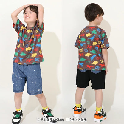 Japanese children's clothing BDL lightweight quick-drying series printed tops 80-130cm boys/girls summer TOPS