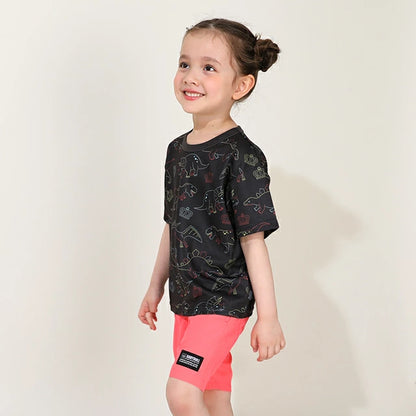 Japanese children's clothing BDL lightweight quick-drying series printed tops 80-130cm boys/girls summer TOPS