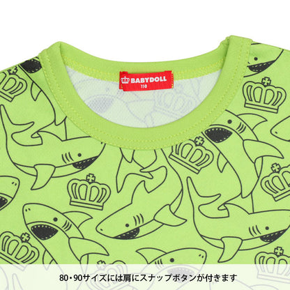 Japanese children's clothing BDL lightweight quick-drying series printed tops 80-130cm boys/girls summer TOPS