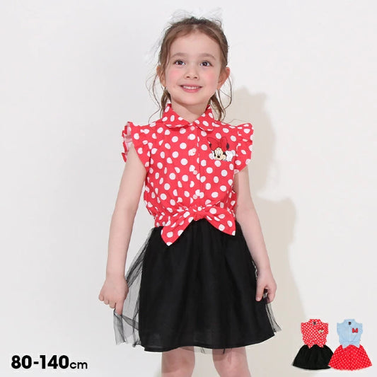 Japanese BDL x Disney patchwork mesh dress 80-140cm girls summer dresses 