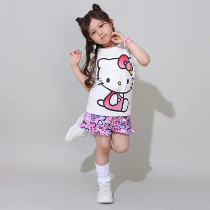 Japanese BDL x Sanrio Parent-child Print Tops 80-140cm Girls Summer TOPS 