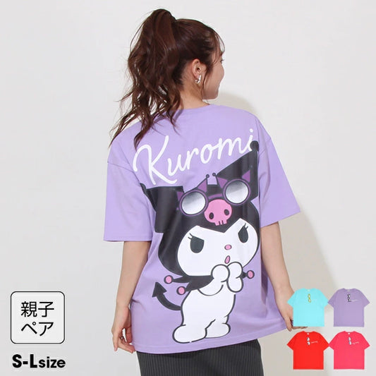 Japanese children's clothing BDL x Sanrio parent-child print top SL adult summer TOPS 