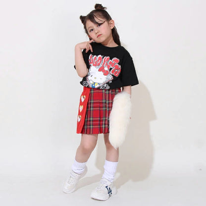 Japanese BDL x Sanrio Parent-child Print Tops (80-150cm) for Girls (Summer) 