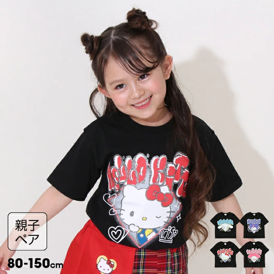 Japanese BDL x Sanrio Parent-child Print Tops (80-150cm) for Girls (Summer) 