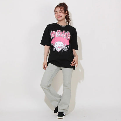 Japanese children's clothing BDL x Sanrio parent-child print top SL adult summer TOPS 