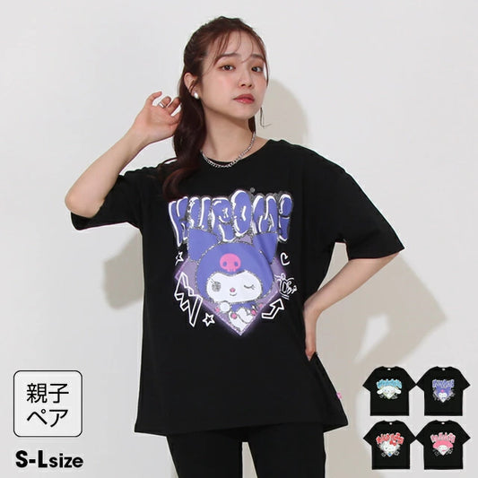 Japanese children's clothing BDL x Sanrio parent-child print top SL adult summer TOPS 