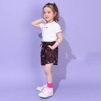 Japanese children's clothing BDL x Sanrio pattern lace-up shorts 80-140cm girls' summer PANTS 