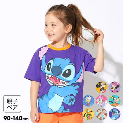 Japanese BDL x Disney parent-child print tops (80-150cm) for boys and girls (summer TOPS) 