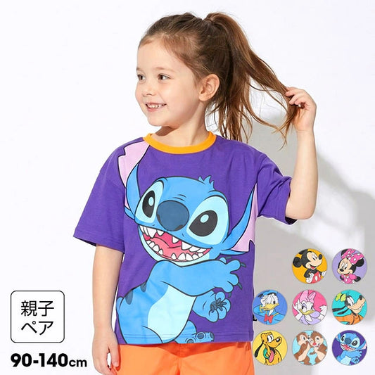 Japanese BDL x Disney parent-child print tops (80-150cm) for boys and girls (summer TOPS) 