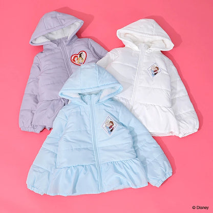 日本童裝 BDL x Disney 公主荷葉邊夾棉外套 100-130cm 女童款 冬季 (適合香港平均溫度、寒冷天氣）OUTERWEAR