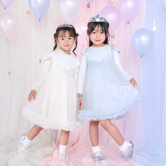 日本童裝  SLAP SLIP【スラプリ】荷葉邊亮片薄紗裙 80-130cm 女童款 秋季 DRESSES