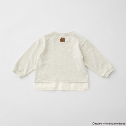 日本童裝 pe#main x【Chiikawa】假兩件衛衣 80-130cm 男童款 初生嬰兒 夏季 TOPS