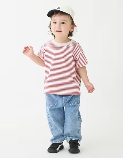 日本童裝 pe#main 柔軟牛仔長褲 80-130cm 男童款 夏季 PANTS