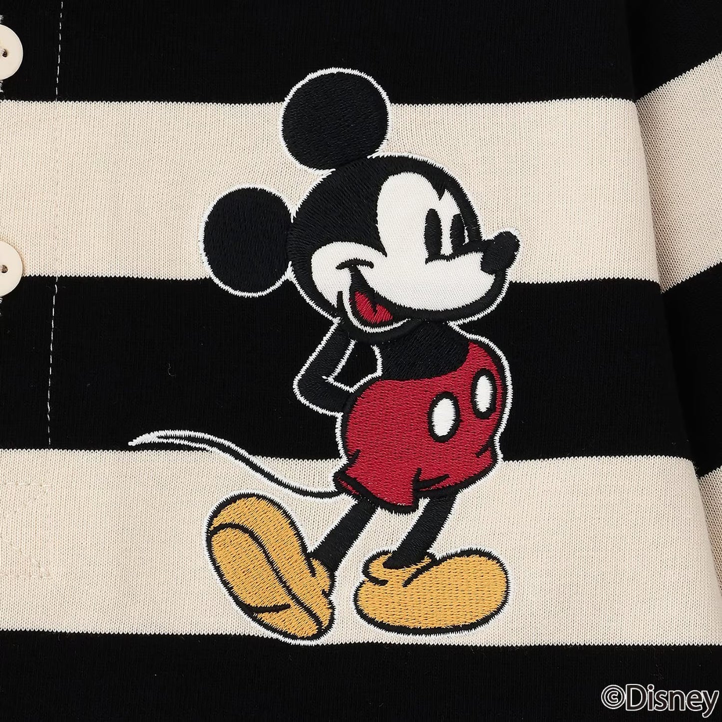 日本童裝 pe#main x Disney 橄欖球風長袖T卹 80-130cm 男童款 秋季 TOPS