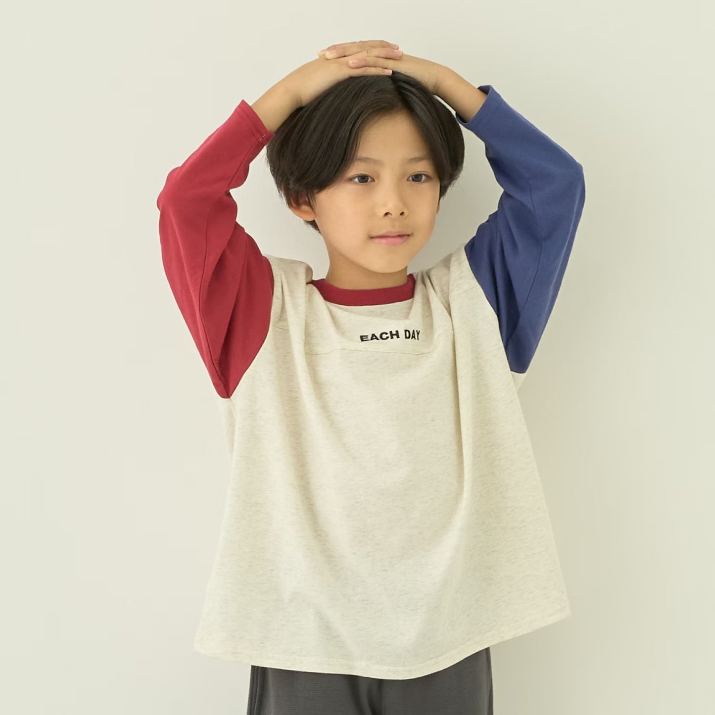 日本童裝 b・R# 防污系列 吸水速乾系列 防UV 拼色上衣 110-140cm 男童款 秋季 TOPS