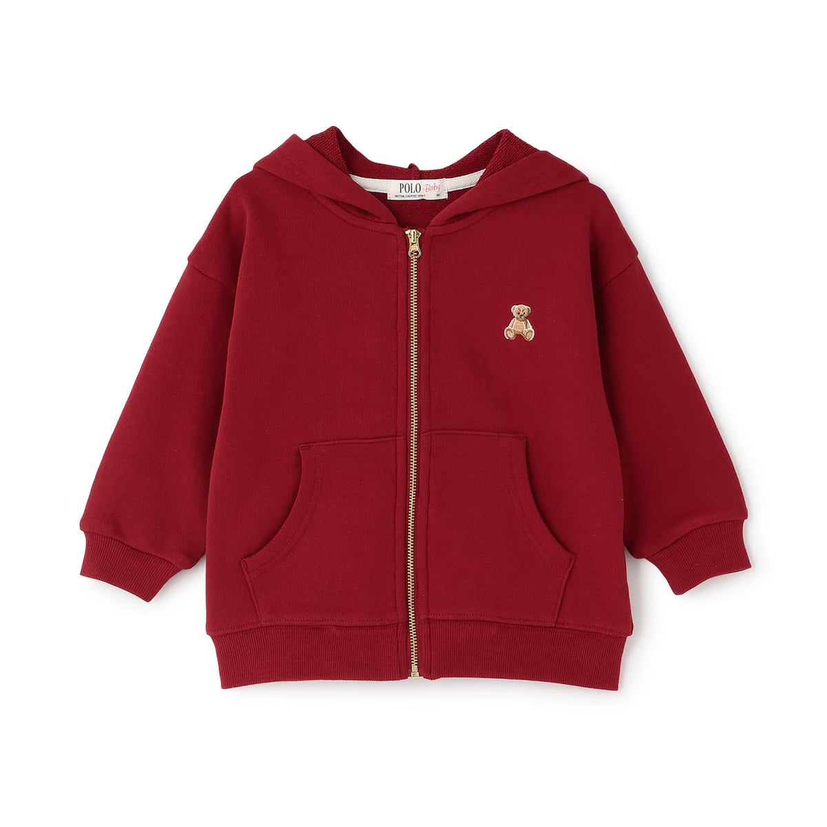 日本童裝 pe#main x【POLO BCS】衛衣外套 80-130cm 男童款/女童款 秋季 OUTERWEAR 聖誕紅/新年紅