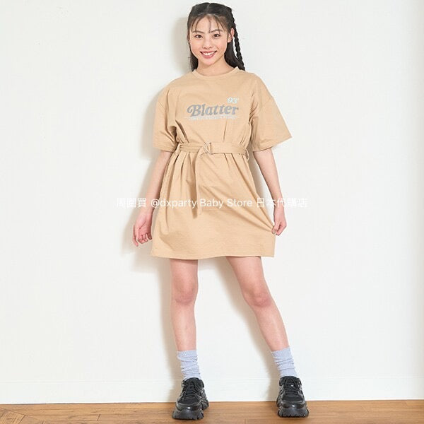 Lovetoxic Japanese Kids Clothing: Cold-Contact Waisted Dress (140-160cm) for Girls (Summer Dress) 