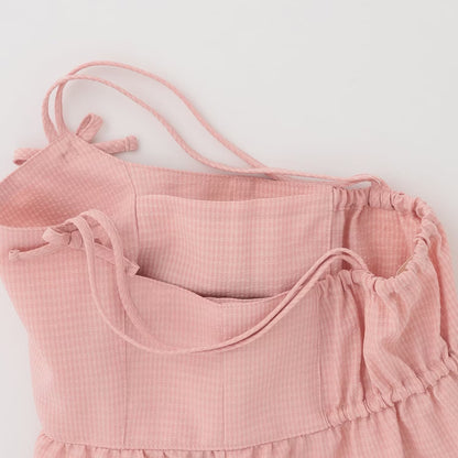 Japanese children's clothing Ly# mine tank top and shorts set 100-150cm girls summer TOPS PANTS 