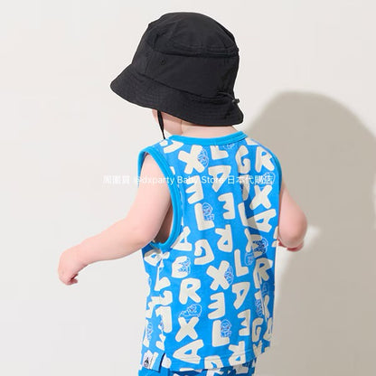 Japanese XLARGE KIDS Printed Vest 80-140cm Boys Summer TOPS 