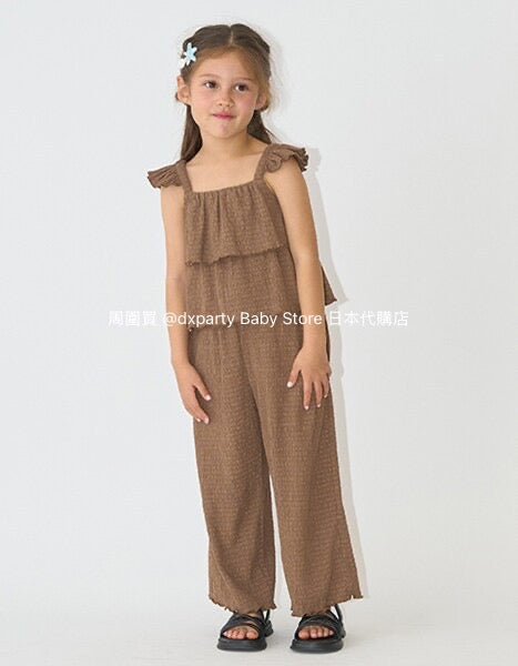 Japanese children's clothing Ly# mine suspenders and loose pants set 100-150cm girls summer TOPS PANTS 