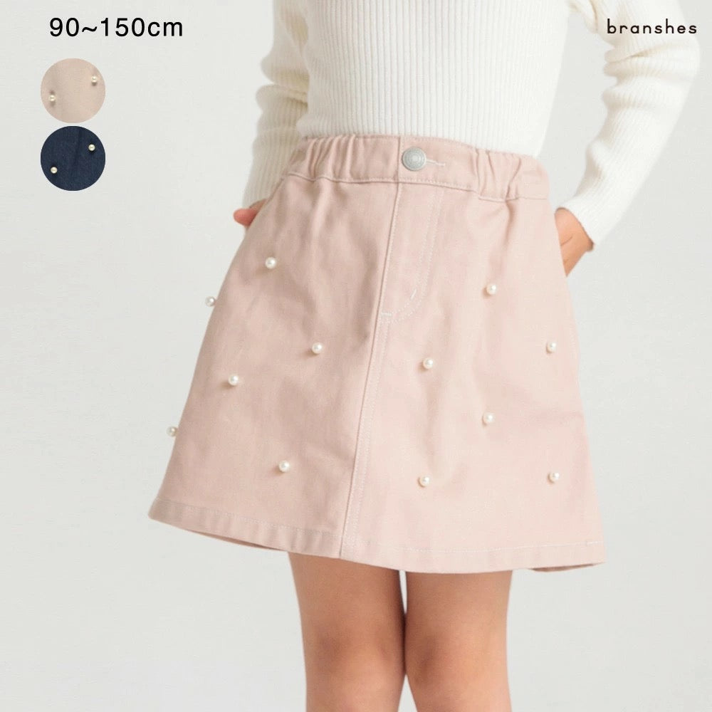 日本童裝 Branshes 珍珠短裙 90-150cm 女童款 秋季 SKIRTS