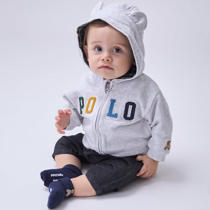 日本童裝 pe#main x【POLO BCS】衛衣外套 70-80cm 男童款/女童款 初生嬰兒 秋季 OUTERWEAR