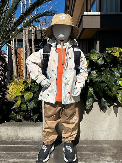 TNF Waterproof Series Anti-Static Windbreaker (100-120cm) for Boys and Girls Summer Outerwear 