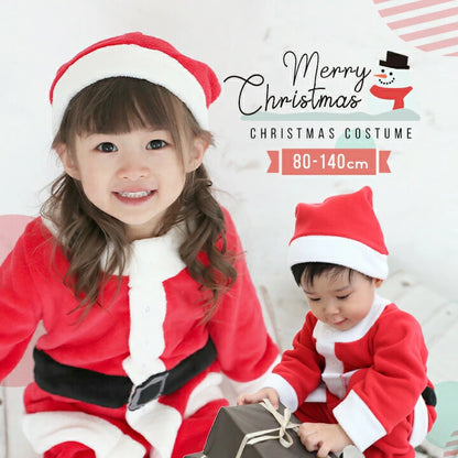 日本童裝 聖誕老人3件套裝 80-140cm 男童款/女童款 初生嬰兒 Christmas 聖誕快樂特輯 聖誕服裝/飾物配件