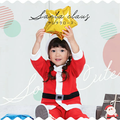 日本童裝 聖誕老人3件套裝 80-140cm 男童款/女童款 初生嬰兒 Christmas 聖誕快樂特輯 聖誕服裝/飾物配件