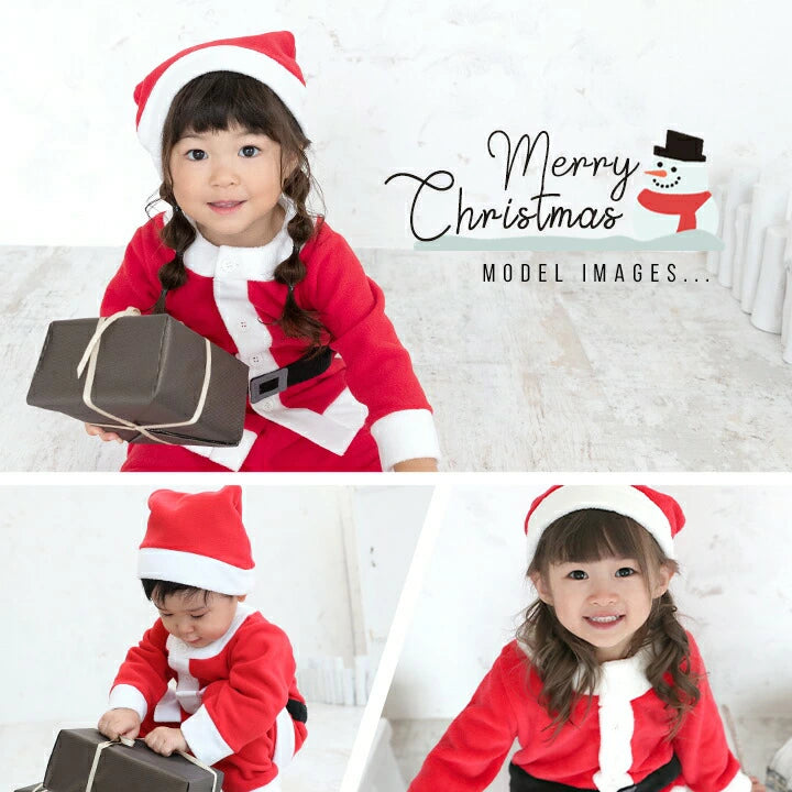 日本童裝 聖誕老人3件套裝 80-140cm 男童款/女童款 初生嬰兒 Christmas 聖誕快樂特輯 聖誕服裝/飾物配件