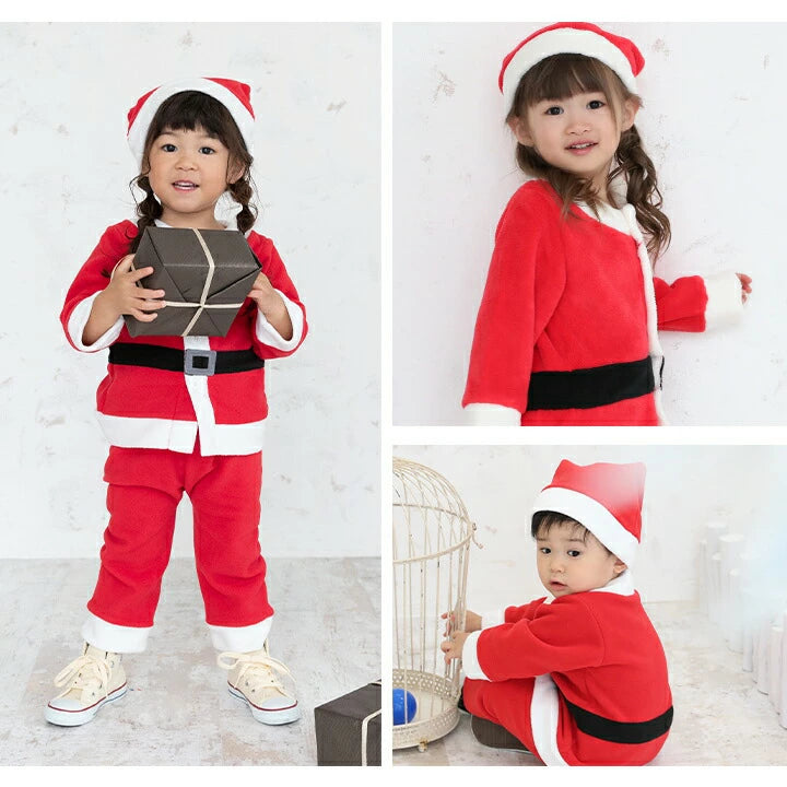 日本童裝 聖誕老人3件套裝 80-140cm 男童款/女童款 初生嬰兒 Christmas 聖誕快樂特輯 聖誕服裝/飾物配件