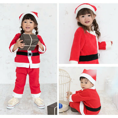 日本童裝 聖誕老人3件套裝 80-140cm 男童款/女童款 初生嬰兒 Christmas 聖誕快樂特輯 聖誕服裝/飾物配件