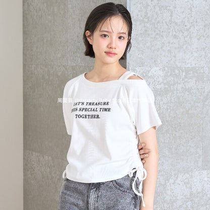 Lovetoxic Japanese children's clothing waist-length tops (140-160cm) for girls (summer TOPS) 