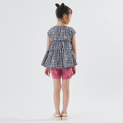 Japanese children's clothing Ly# mine tank top and shorts set 100-150cm girls summer TOPS PANTS 