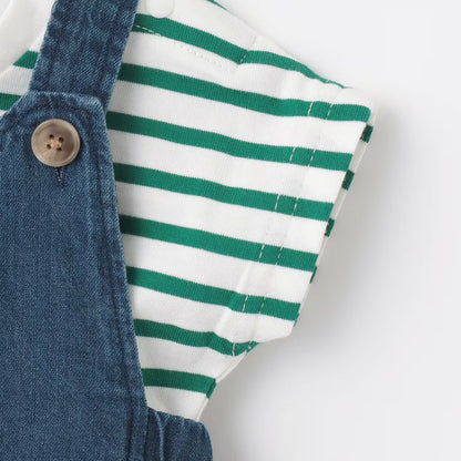 日本童裝 pe#main 上衣及吊帶連體褲 70-80cm 男童款 初生嬰兒 夏季 TOPS Jumpsuit