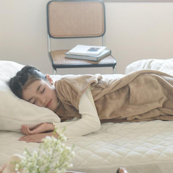 日本直送 超細纖維絨毛套頭睡袋/家居服 100-140cm 親子裝 男童款/女童款 秋冬季 睡袋系列