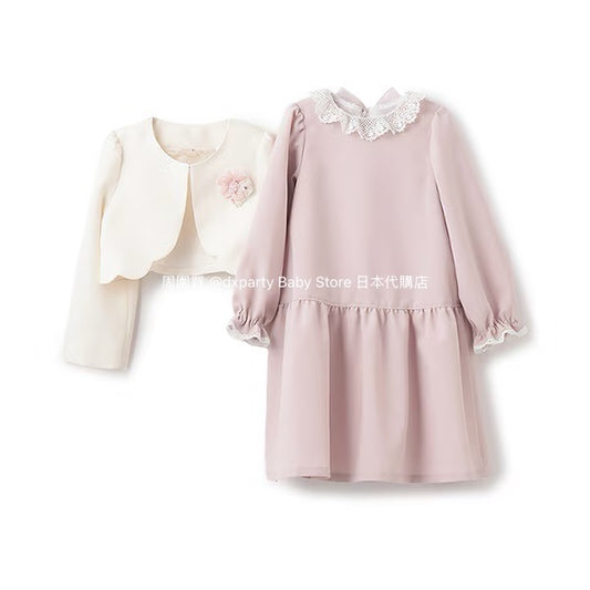 Japanese children's clothing pe#main dress two-piece suit 110-130cm girls summer dress outerwear interview / banquet / performance 