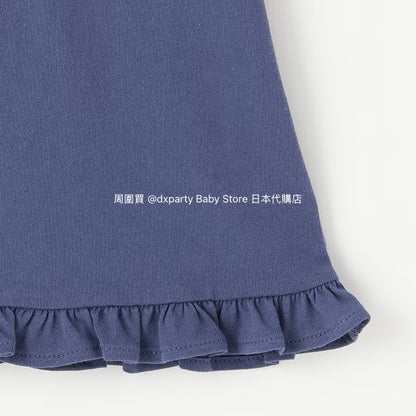 Japanese children's clothing pe#main embroidered English lettering top 80-130cm girls summer TOPS 
