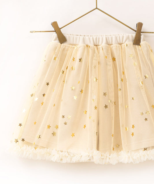 Japanese children's clothing panpantutu shiny yellow fairy chiffon skirt pants 95-140cm girls summer PANTS 