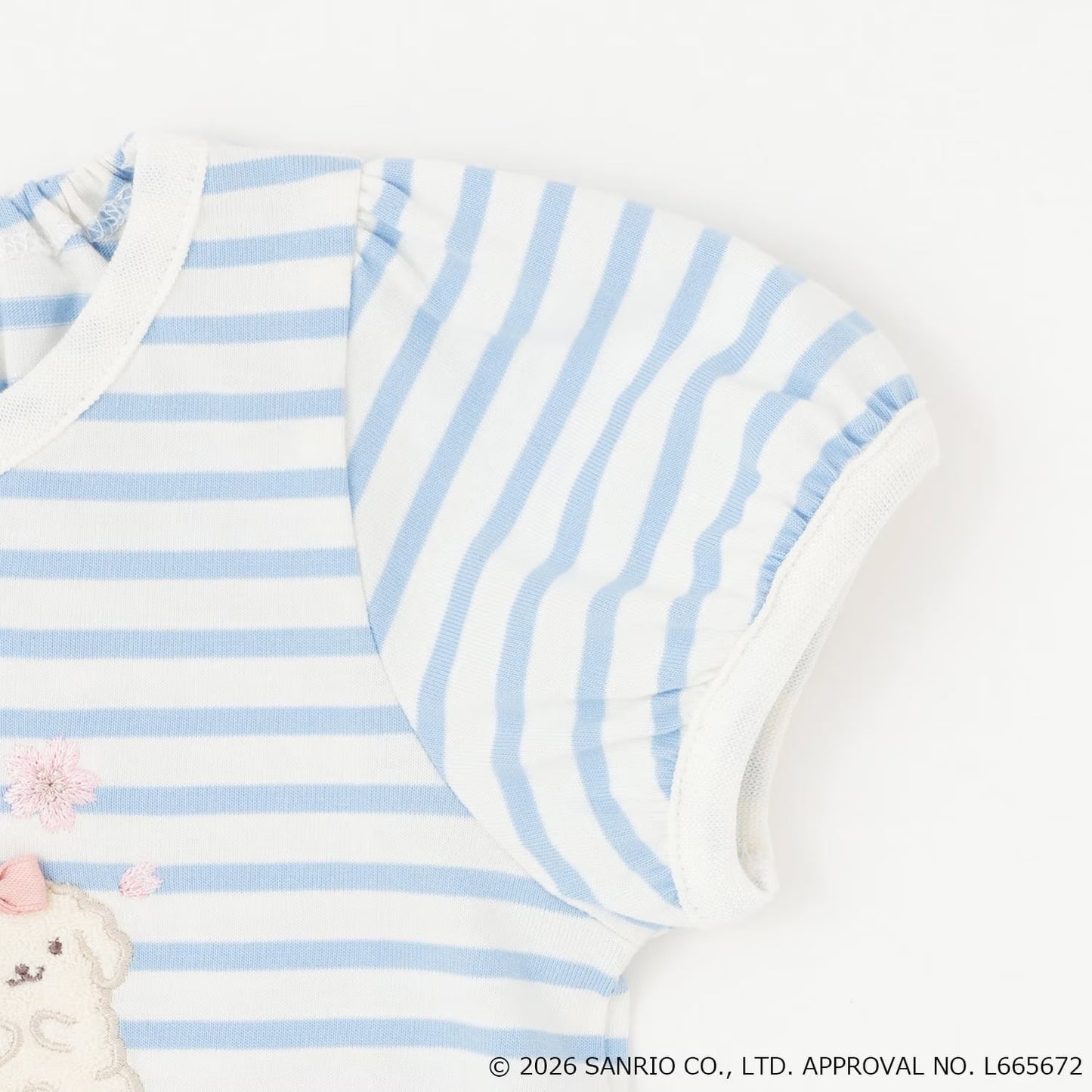 日本童裝 pe#main x 【Sanrio】刺繡圖案上衣 80-130cm 女童款 夏季 TOPS