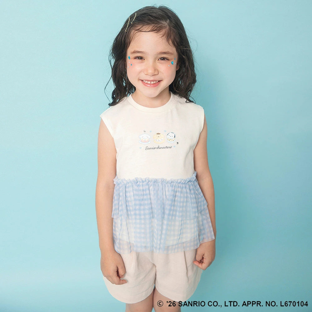 日本童裝 Branshes x Sanrio 荷葉邊層疊上衣 90-130cm 女童款 夏季 TOPS