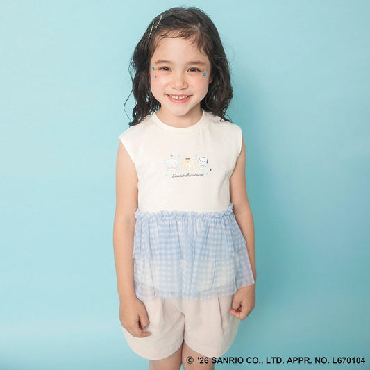日本童裝 Branshes x Sanrio 荷葉邊層疊上衣 90-130cm 女童款 夏季 TOPS